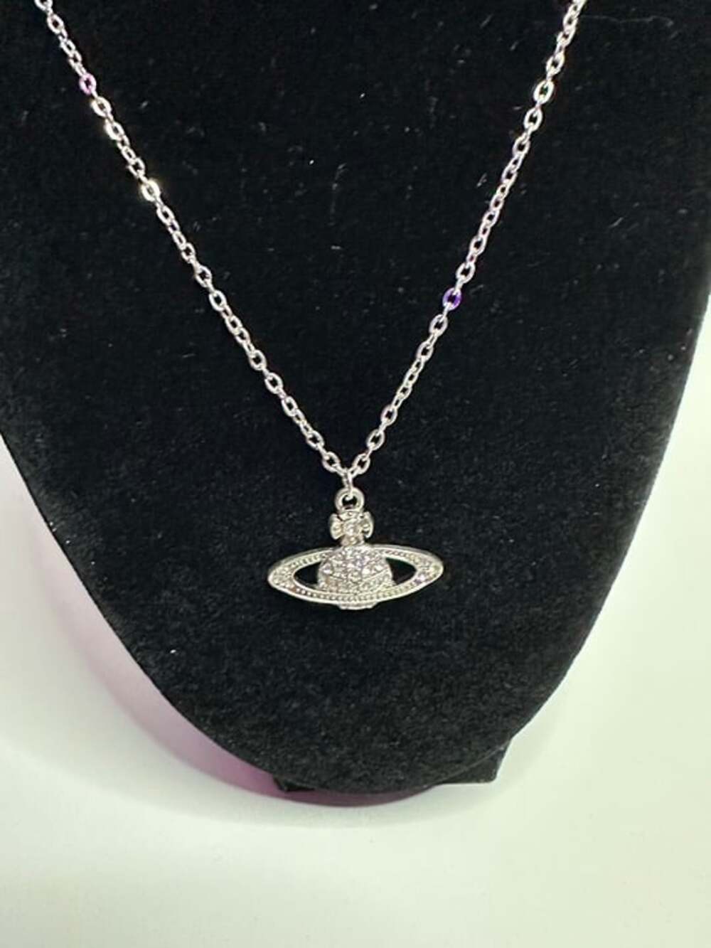 Silver Vivienne Westwood Orb Planet Necklace - Picture 1 of 6